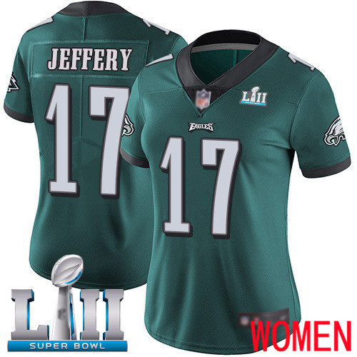 Women Philadelphia Eagles #17 Alshon Jeffery Midnight Green Team Color Vapor Untouchable NFL Jersey Limited